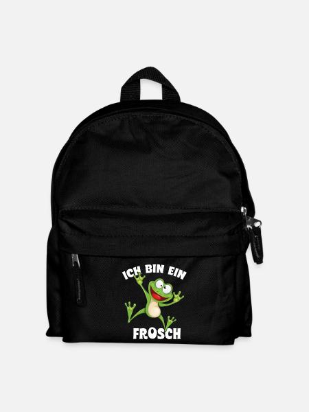 Ich bin ein Frosch - Kinder Rucksack - Schwarz