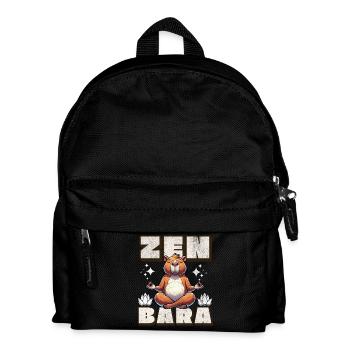 Zen Bara Capybara Yoga Meditieren - Kinder Rucksack - Schwarz - Vorne