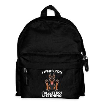 Doberman Saying Dogs Funny Doberman Gift - Kids' Backpack - black - Front