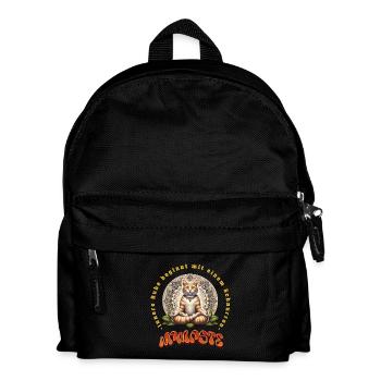 Méditation féline avec conception spirituelle - Sac à dos Enfant - noir - Devant
