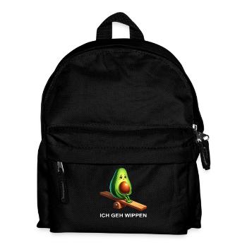 Funny Avocado Rocking Comic Playground Vegan - Kids' Backpack - black - Front