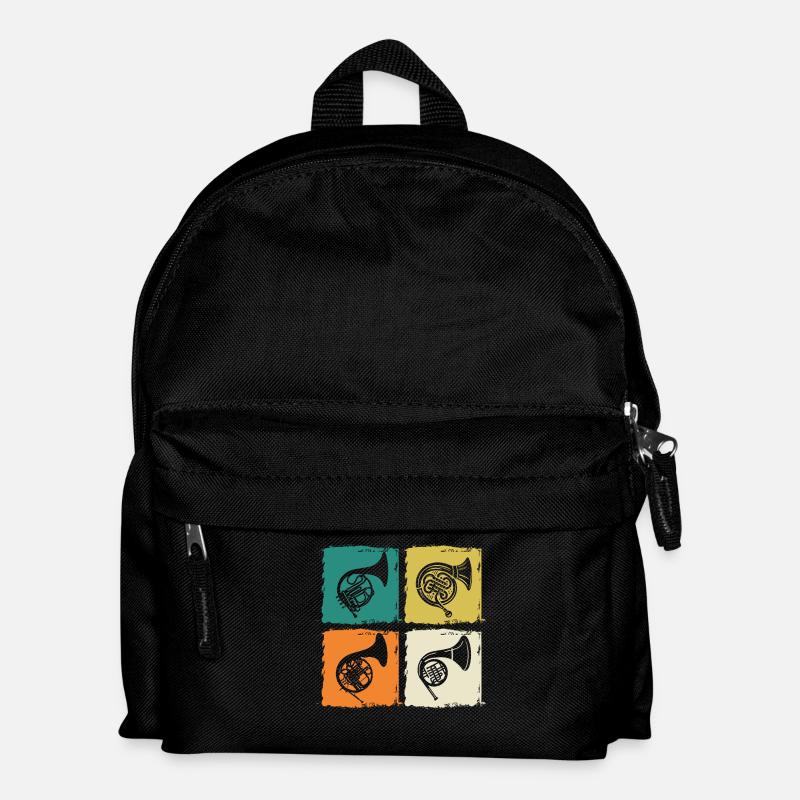 Hornist Waldhorn - Kinder Rucksack - Schwarz