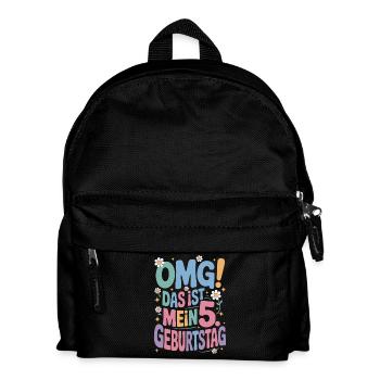 5. Geburtstag Mädchen Das Ist Mein 5. Geburtstag - Kinder Rucksack - Schwarz - Vorne