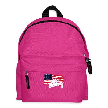 Cornhole Player American Flag - Kids' Backpack - fuchsia - Front