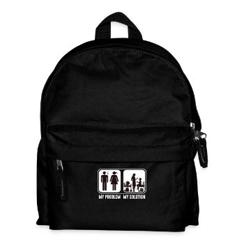STEM Teacher My Problem My Solution Pictogram Mom - Kids' Backpack - black - Front