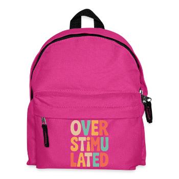 Neurodivergent Overstimulated - Kids' Backpack - fuchsia - Front