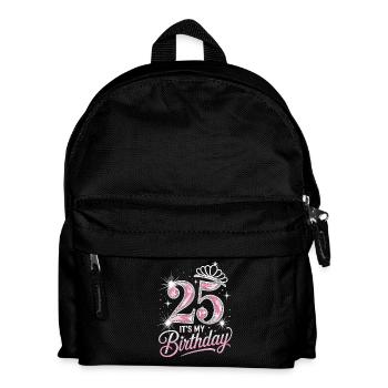 Couronne 25e anniversaire Glitter - Sac à dos Enfant - noir - Devant