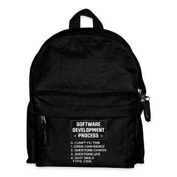 Programmeur d’humour de processus de développement de logiciels - Sac à dos Enfant - noir - Devant