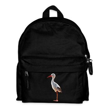 Storch Liebhaber Weißstorch Riesenstorch Störche - Kinder Rucksack - Schwarz - Vorne