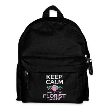 Keep Calm Und Lass Den Floristen Machen - Kinder Rucksack - Schwarz - Vorne