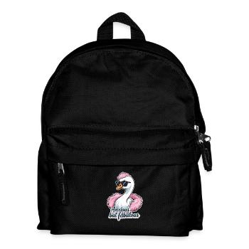 Anxious but fabulous – stylish swan design - Kids' Backpack - black - Front