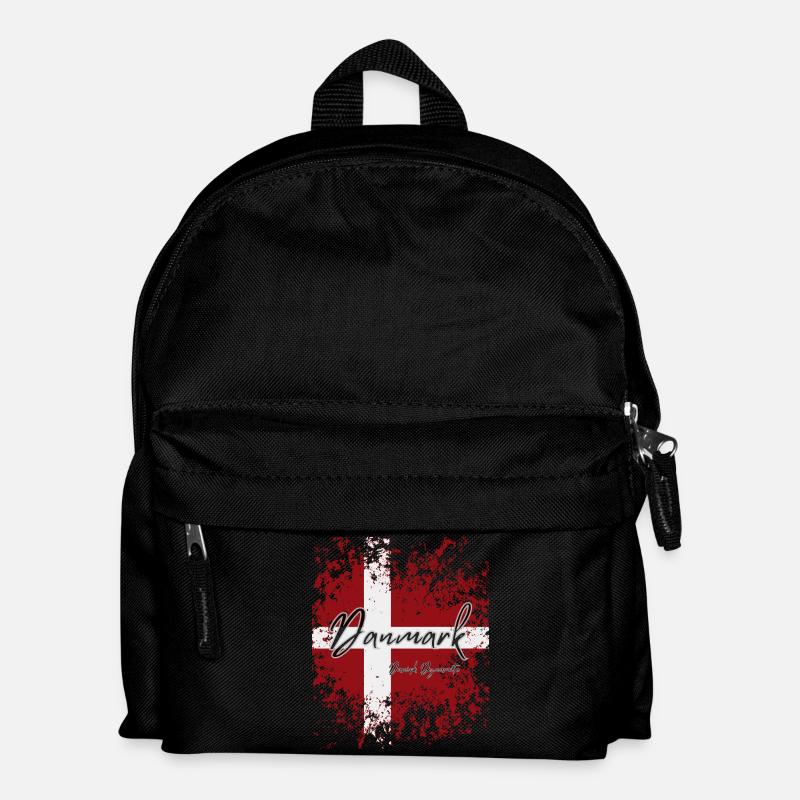 Flagge von Dänemark, dänischer Stolz - Kinder Rucksack - Schwarz
