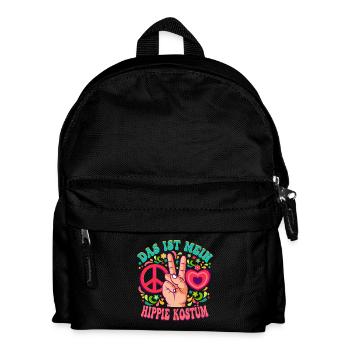 Das Ist Mein Hippie Kostüm Flower Power 60er 70er - Kinder Rucksack - Schwarz - Vorne