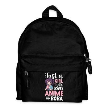 Just a Girl Who Loves Anime Boba Tea - Kids' Backpack - black - Front