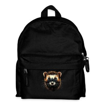 Ferret Ferret Polecat Marten Weasel Cute Ferret - Kids' Backpack - black - Front