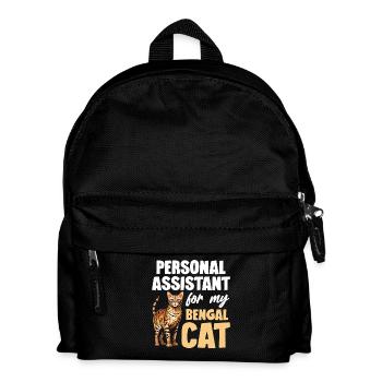 Persönlicher Assistent Für Meine Bengal Cat - Kinder Rucksack - Schwarz - Vorne