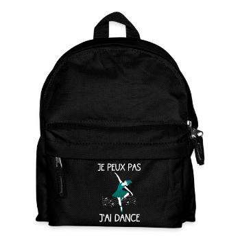 I can't I dance fun gift idea - Kids' Backpack - black - Front