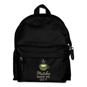 Matcha Aesthetic Latte Soft Girl Thé sur Café - Sac à dos Enfant - noir - Devant