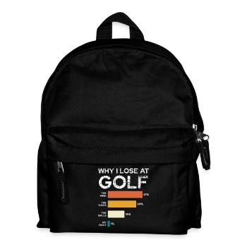 Pourquoi je perds au golf - Chart-humor - Sac à dos Enfant - noir - Devant