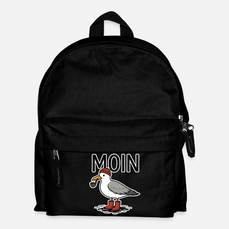 Möwe Moin - Kinder Rucksack - Schwarz