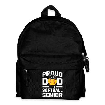 Fier diplômé de l’école secondaire Softball Dad - Sac à dos Enfant - noir - Devant