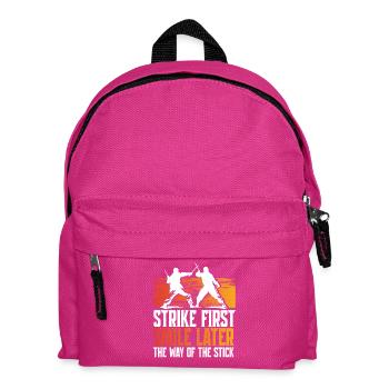 Escrima Arnis Arts Martiaux La Voie Du Bâton - Sac à dos Enfant - fuchsia - Devant
