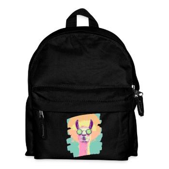 Lama Alpaka Beauty Selfcare Maske - Kinder Rucksack - Schwarz - Vorne