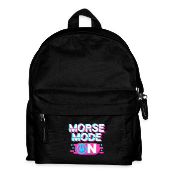 Morsecode, Morse, code Morse activé - Sac à dos Enfant - noir - Devant