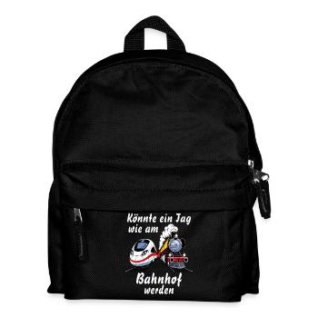 TRAIN Could be a day like at the train station - Kids' Backpack - black - Front