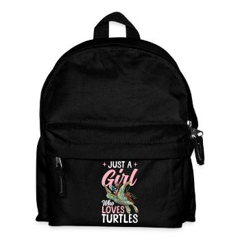 tortue fille océan animal tortue de mer - Sac à dos Enfant - noir - Devant