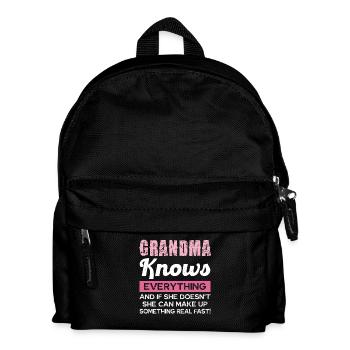 Grandmother knows everything and finds solutions - Kids' Backpack - black - Front