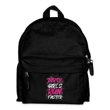 Dirty girls run faster Schlammlauf Mud Muddy Race - Kids' Backpack - black - Front