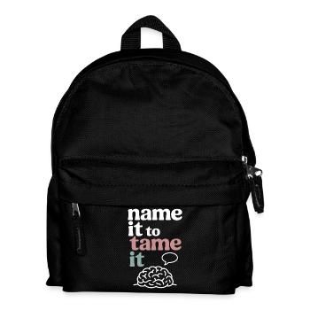 Therapy Affirmation Mindfulness Quote Feelings - Kids' Backpack - black - Front