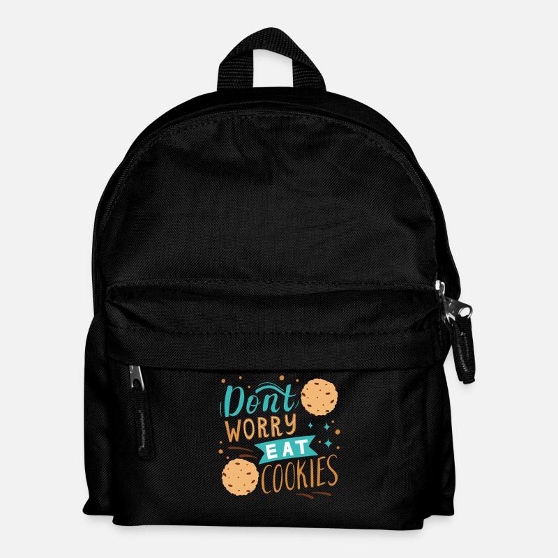 Don't Worry and Eat Cookies - Kinder Rucksack - Schwarz