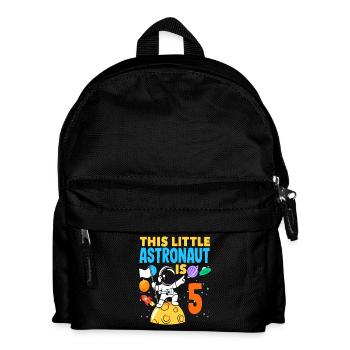 Ce petit astronaute aura 5 ans - Sac à dos Enfant - noir - Devant