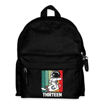 Astronaute fusée treize design rétro - Sac à dos Enfant - noir - Devant