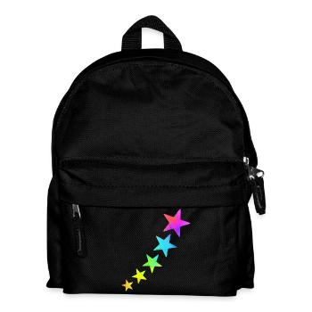 Étoiles colorées aux couleurs de l’arc-en-ciel - Sac à dos Enfant - noir - Devant