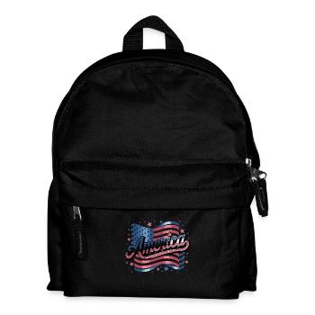 Drapeau de l’Amérique étoiles police patriotique - Sac à dos Enfant - noir - Devant
