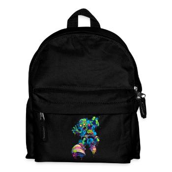 Neon Zombie Streetstyle Bande dessinée Skater Graffiti Look - Sac à dos Enfant - noir - Devant