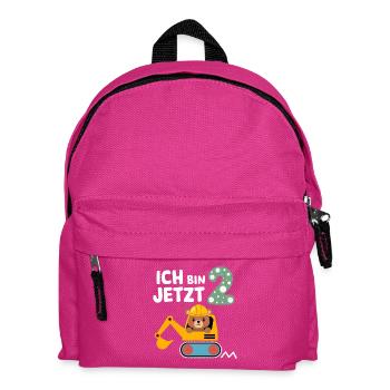 J’ai maintenant 2 ans Bagger Bear 2ème anniversaire - Sac à dos Enfant - fuchsia - Devant