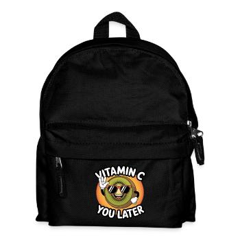 Funny Kiwi Vitamin C Fruit Kiwifruit - Kids' Backpack - black - Front