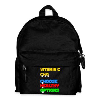 Vitamine C Choisir les options saines - Sac à dos Enfant - noir - Devant