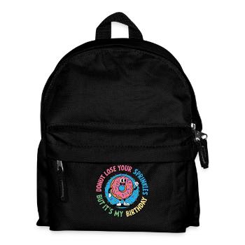 Birthday Donut Funny Design - Kinder Rucksack - Schwarz - Vorne