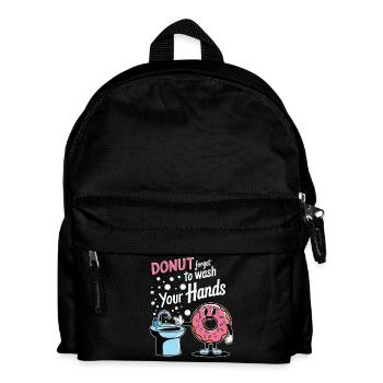 Donut Forget to Wash Your Hands - Kids' Backpack - black - Front