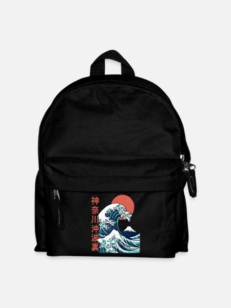 La grosse vague au large de Kanagawa - Sac à dos Enfant - noir