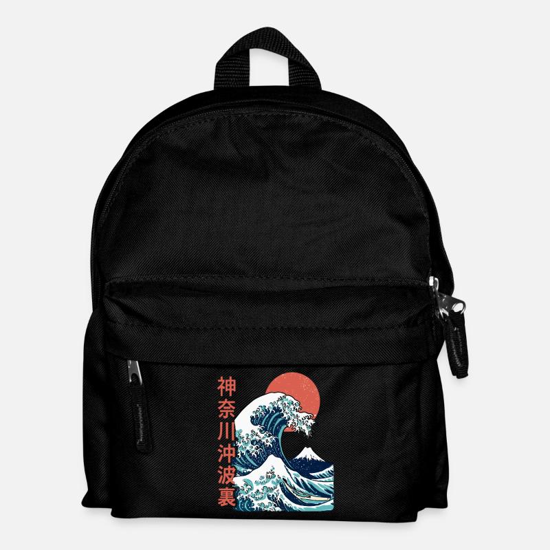 La grosse vague au large de Kanagawa - Sac à dos Enfant - noir