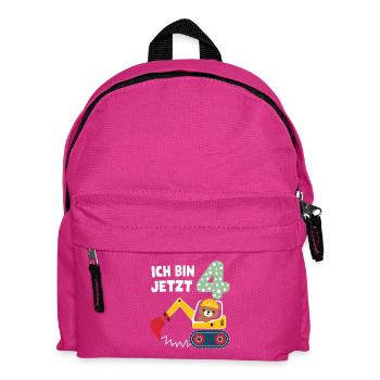 J’ai maintenant 4 ans Bagger Bear 4ème anniversaire - Sac à dos Enfant - fuchsia - Devant