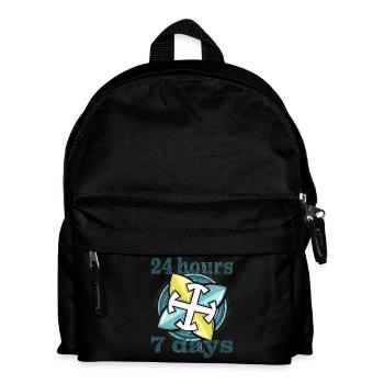 24 hours 7 days - Kids' Backpack - black - Front