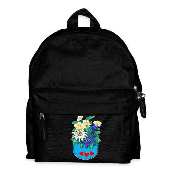 Alpes Fleurs Autriche Tyrol Suisse Fleur - Sac à dos Enfant - noir - Devant