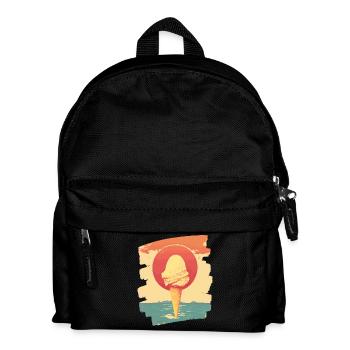 Eis und Eiscreme Kugel - Kinder Rucksack - Schwarz - Vorne